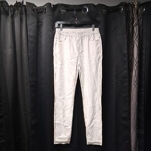 Elegant Women's Cream Straight Leg Pants